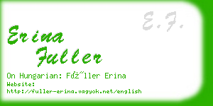 erina fuller business card